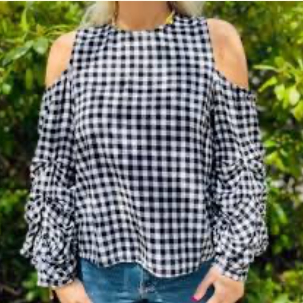 Chloe and Katie Checkered Top